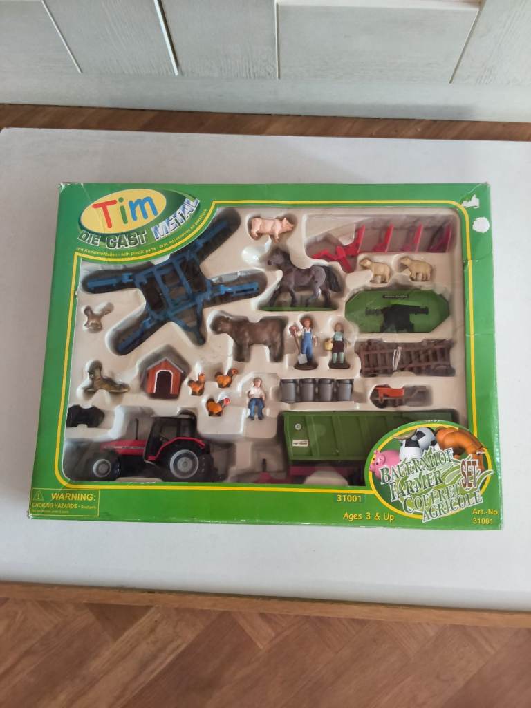 Tim die cast metal tractor and farm
