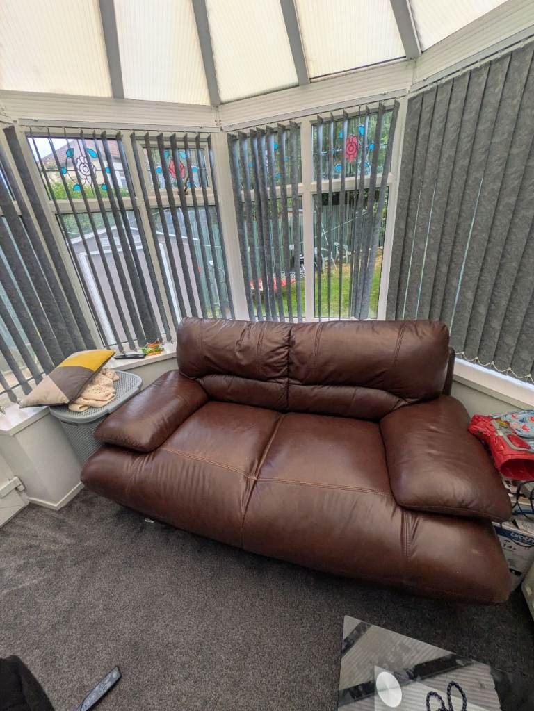 2 seater leather sofa