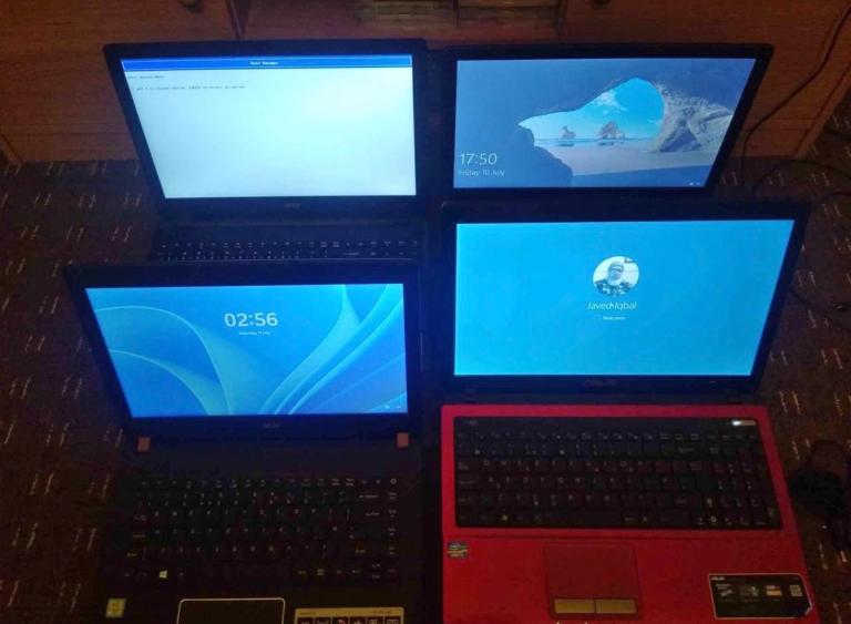 Four Laptops - Various Brands, Good Condition