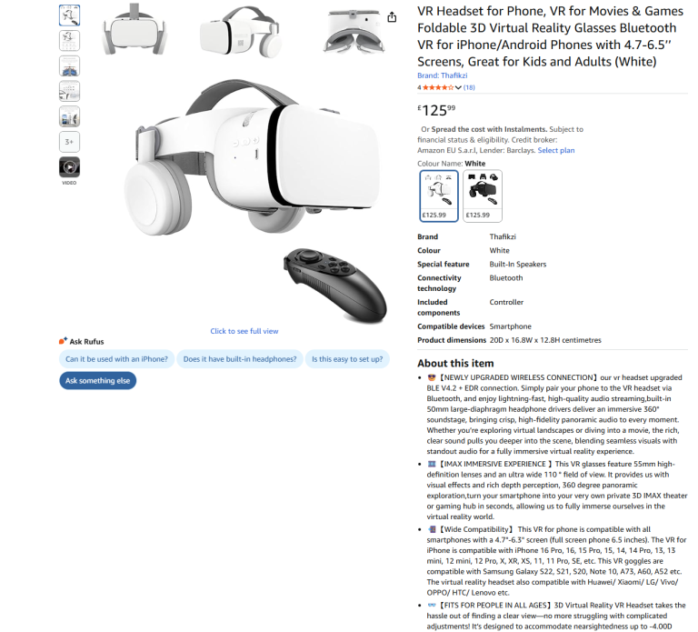 VR for iPhone/Android Phones with 4.7-6.5’’ Screens|| Brand new 50% off price 