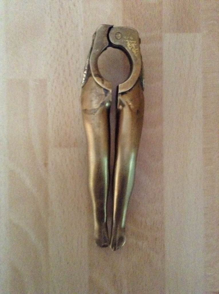 A 1930's Solid Brass Female Legs Art Deco Nutcracker