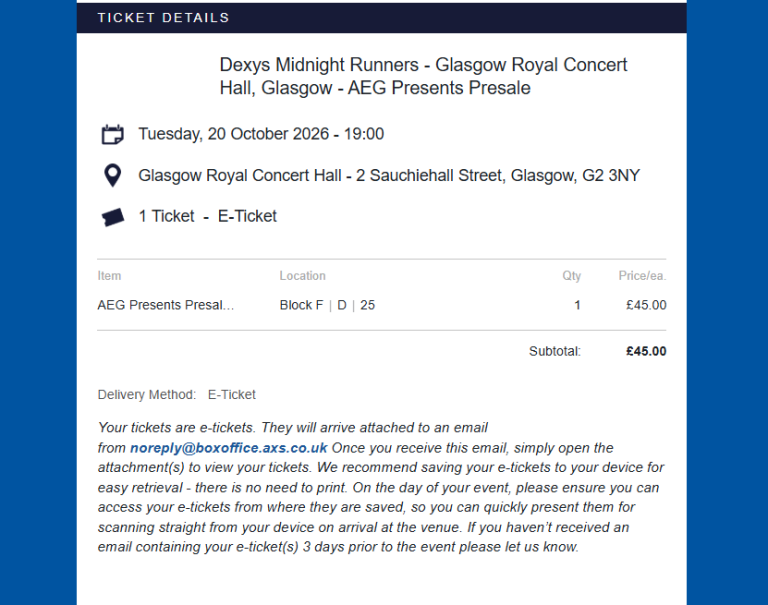 Dexys Midnight Runners - Royal Concert Hall, Glasgow