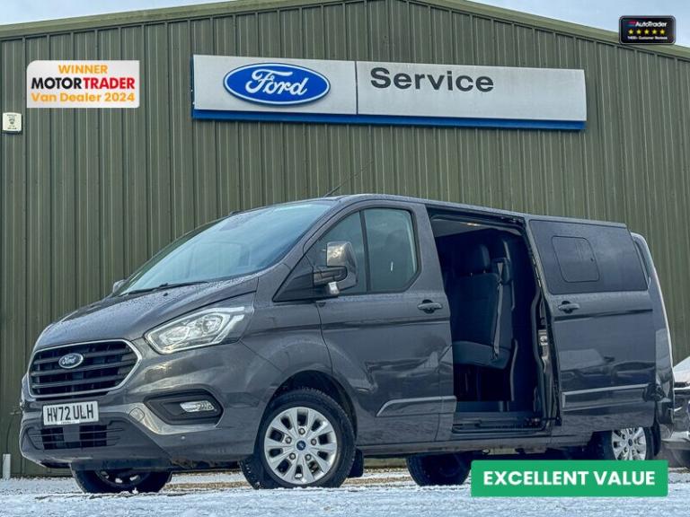 2022 Ford Transit Custom Crew Cab LWB L2H1 Limited 300 Air Con Alloys Camera Sensors EURO 6 Crew ...