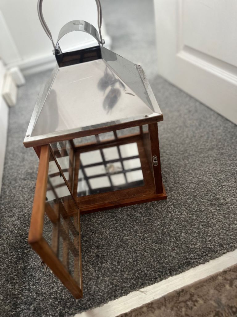Wooden and Metal Lantern – Good Condition
