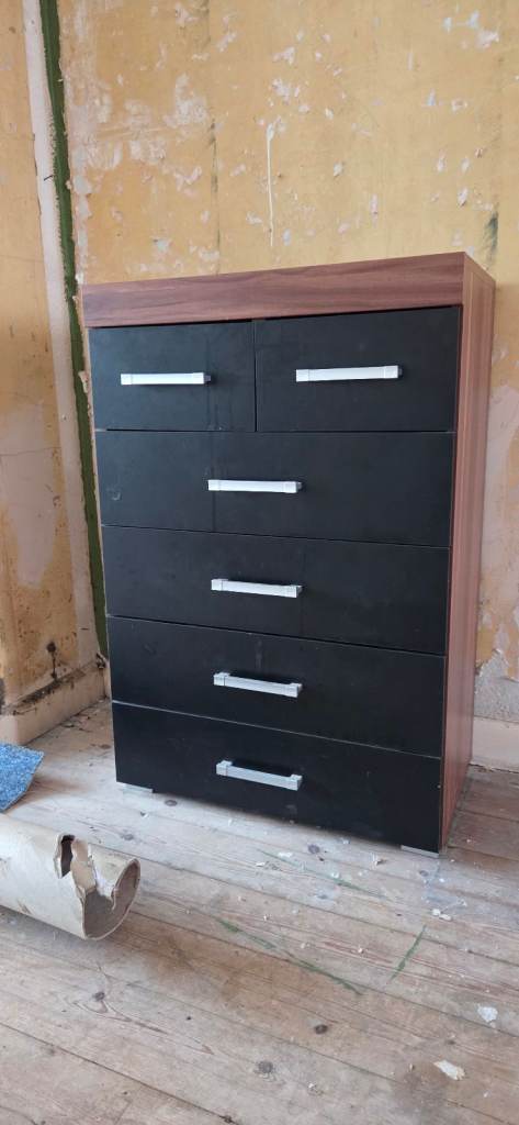 Small Black Dressing Table / Drawer Unit