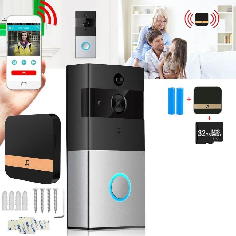 CHRISTMAS OFFER Latest Smart  wireless door bell camera intercom Night Vision PIR Motion Detection