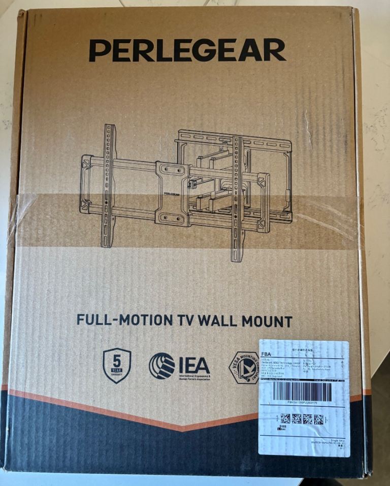Perlegear Full-Motion TV Wall Mount - NEW in Box