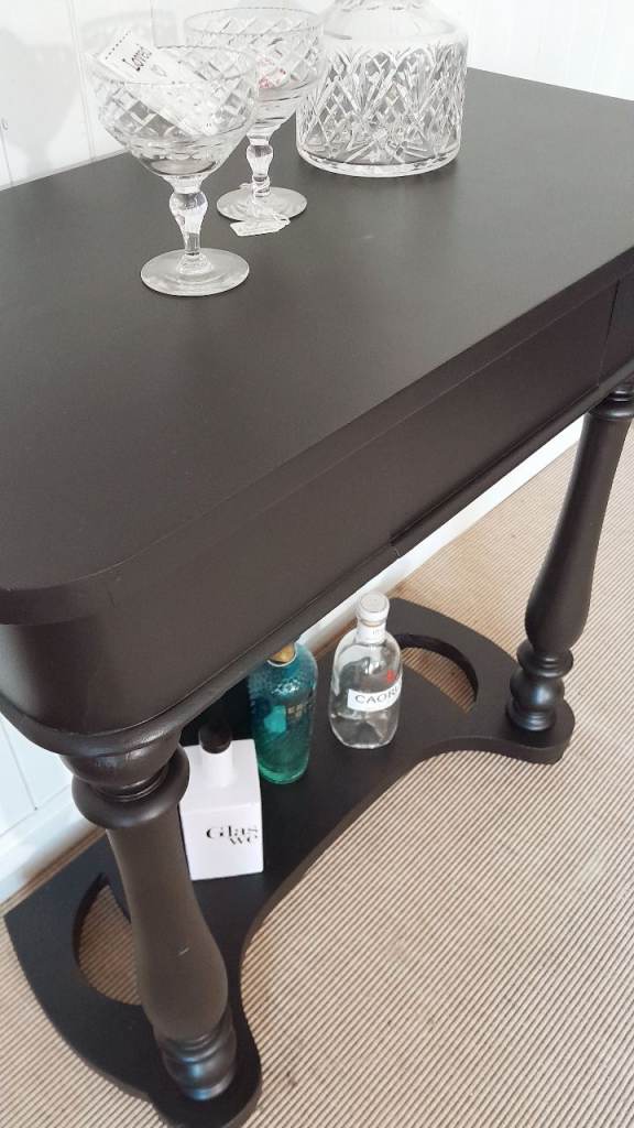 Curvy console table with drawer, vintage dressing table