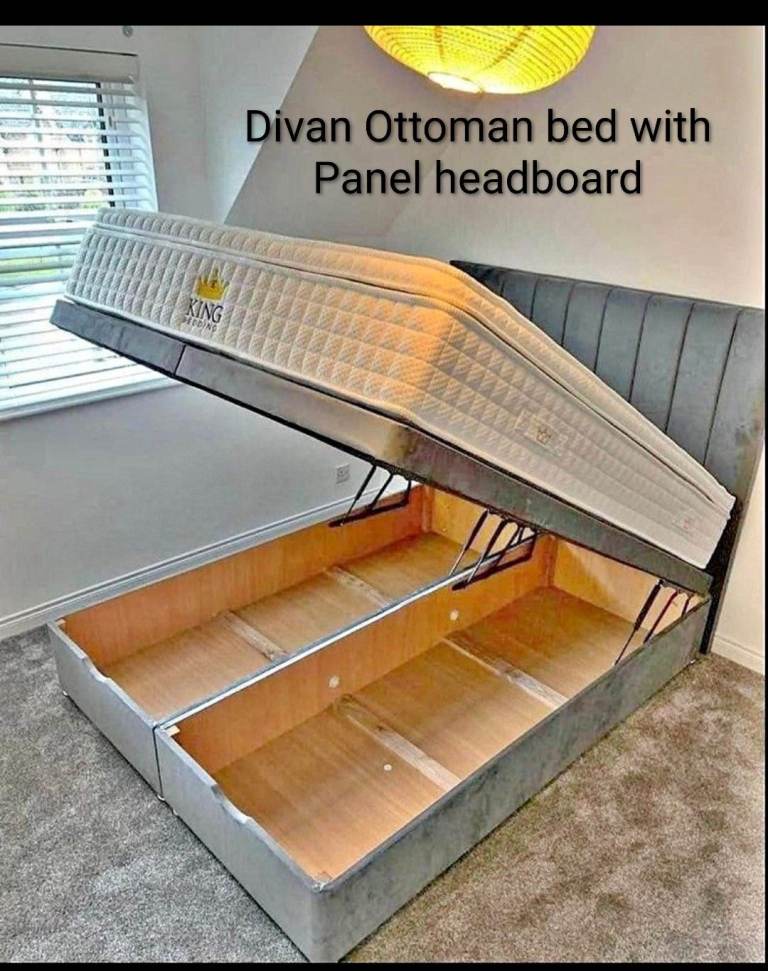 Brand New Luxury Divan Ottoman Beds Available, Single, Small Double, Double, King, Super king