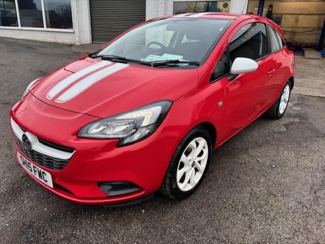 2015VAUXHALL CORSA STING 1.2 PETROL 3 DOOR HATCH IN RED.