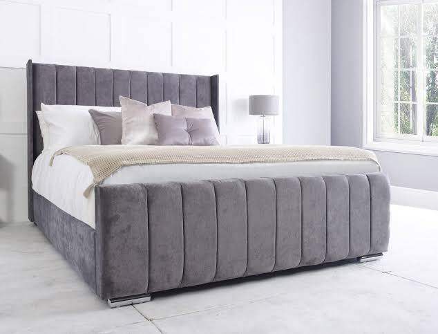 ✔🖤Double Frame Single Base with Headboard & Hard Mattress Sale