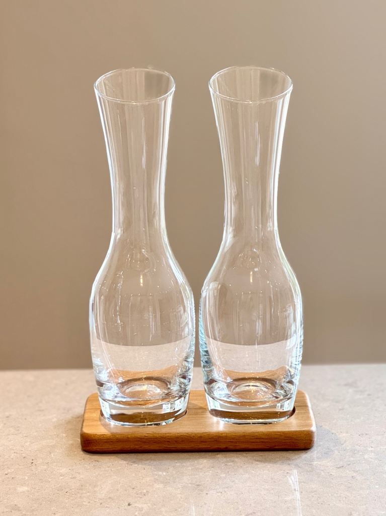 Dartington clear glass carafe set