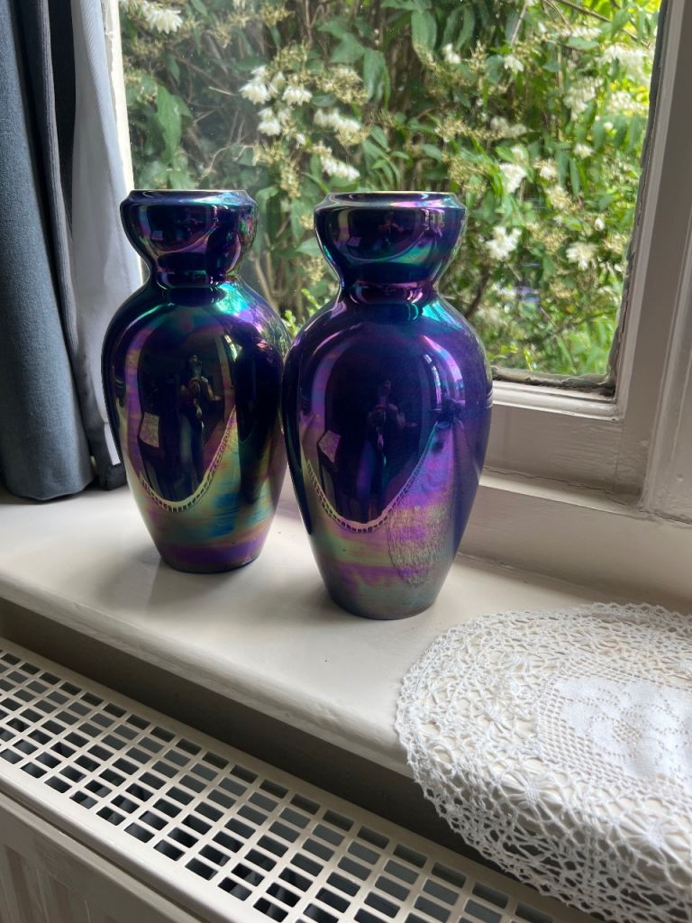 image for 2 Stunning vintage British pottery, from Devon Lustre Fieldings.