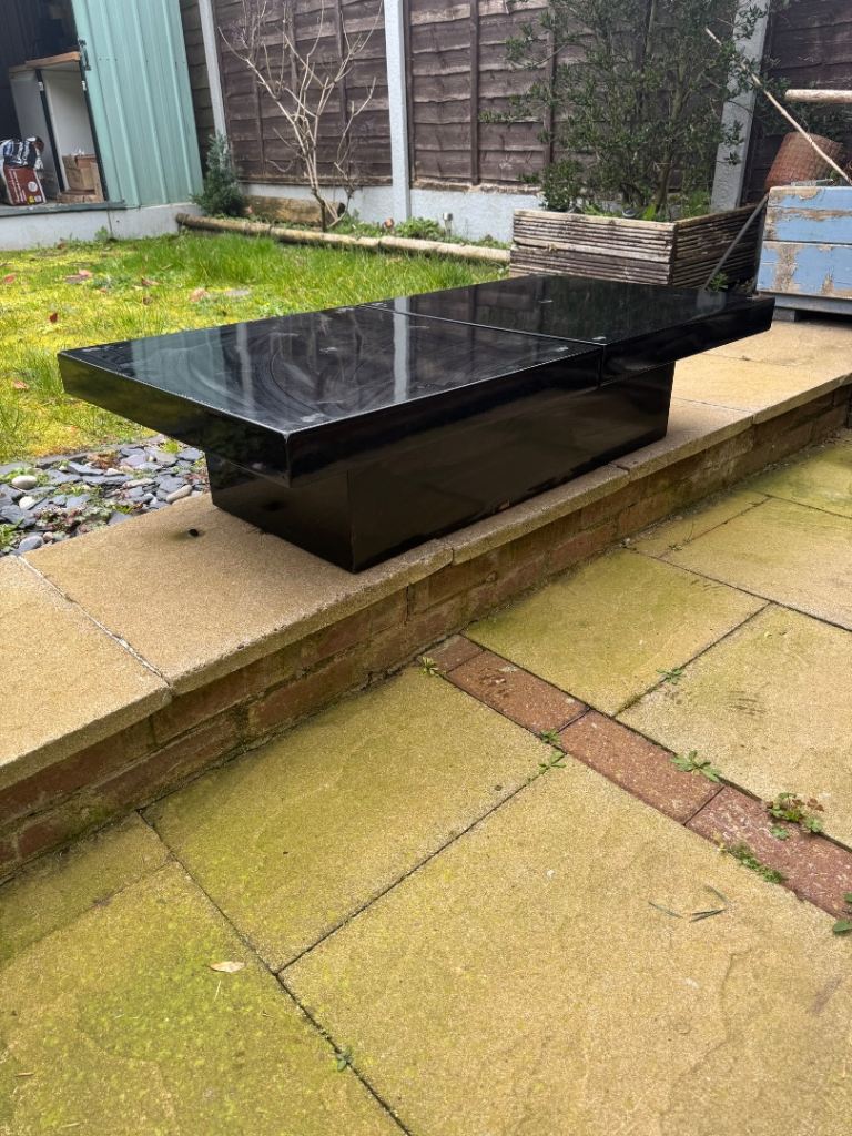 Modern black low-level coffee table - £5 (collection only)
