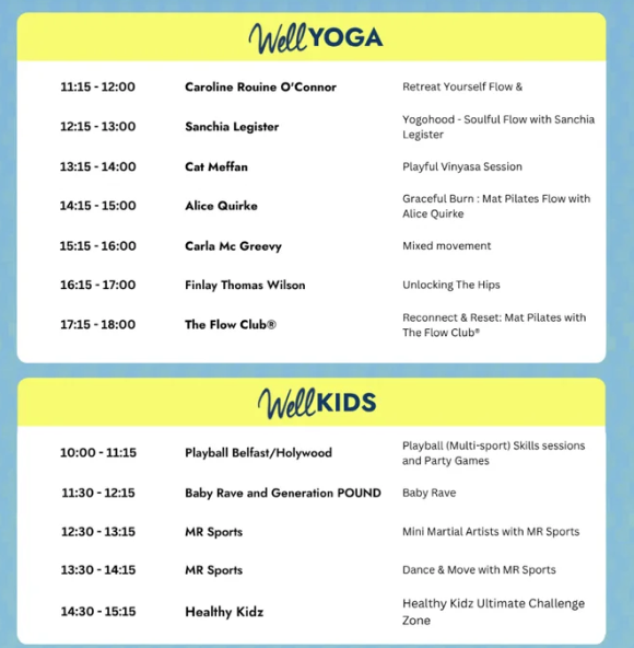 2 adult weekend tickets for Wellfest in Ormeau park, covering the 12th and 13th September.