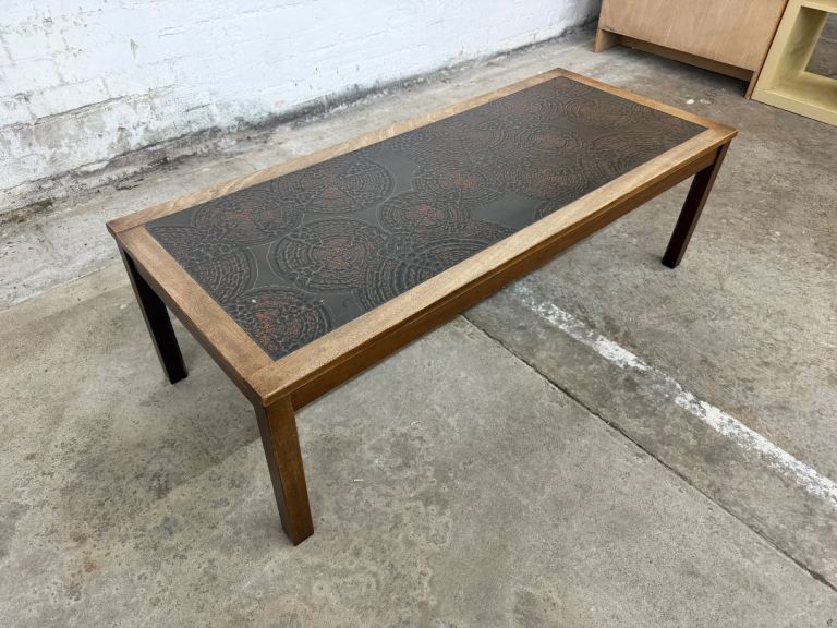 Tile Top teak mid century coffee table 