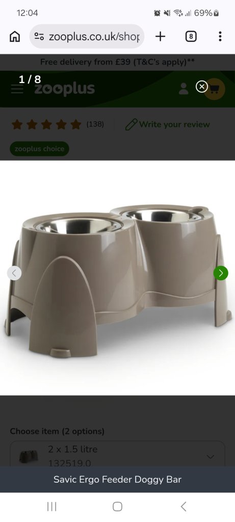 Dog feeder LARGE X 2