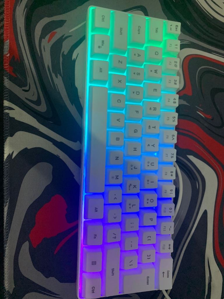 White RGB Gaming Keyboard - As Good As New