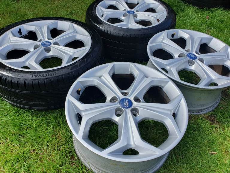 18"FORD ALLOY WHEELS PCD 5x108 for TRANSIT CONNECT, FOCUS, MONDEO, GALAXY, S-MAX+ x2 MICHELIN TYRES