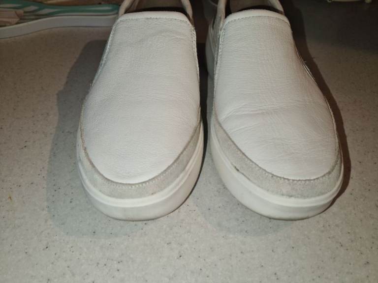 Vionic Kearny platform slip on comfort trainer In white leather RRP £125 barely worn uk7