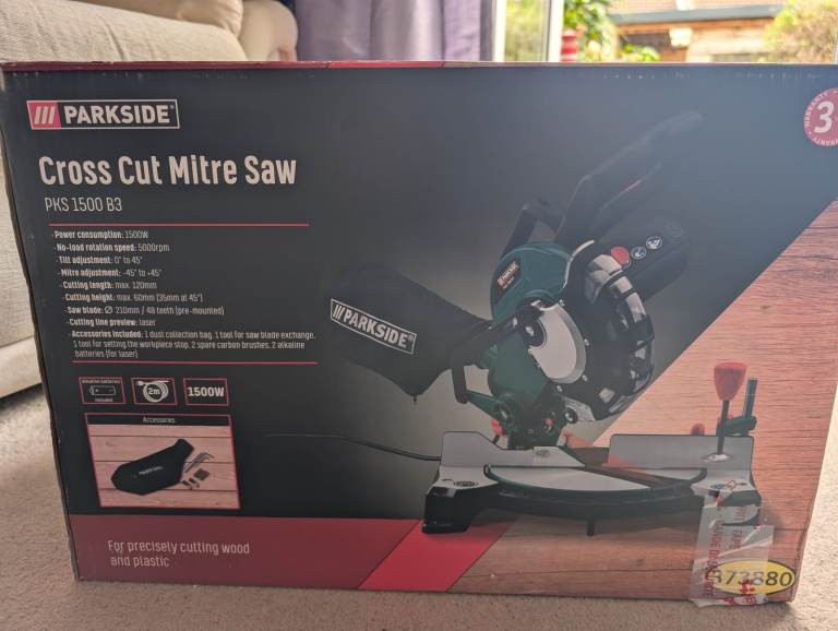 PARKSIDE Cross Cut Mitre Saw PKS 1500 B3 - NEW in Box