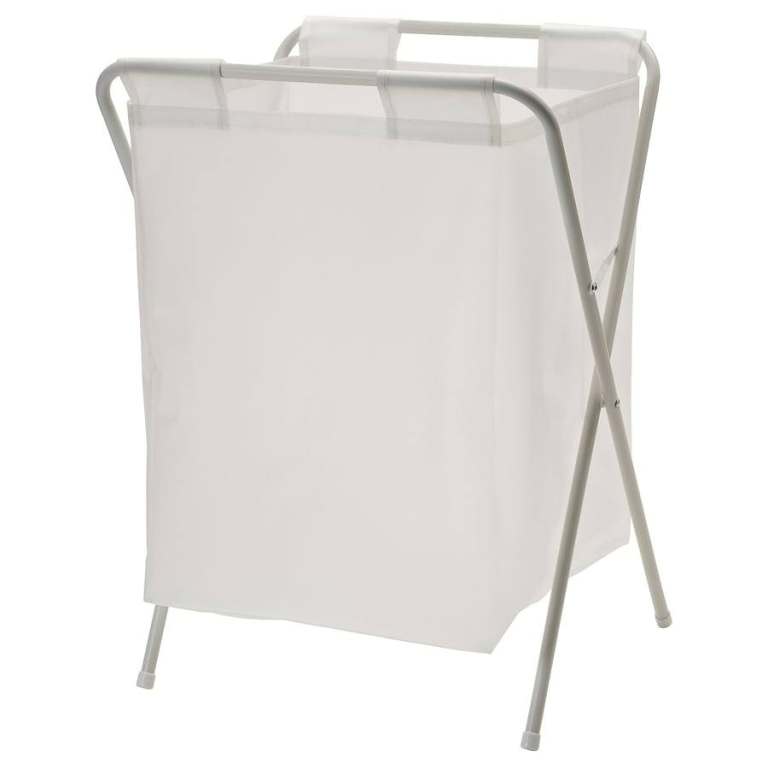 Ikea JÄLL Laundry bag with stand, white, 50 l