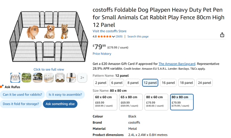 Pet Play Pen - Foldable - Brand new and boxed