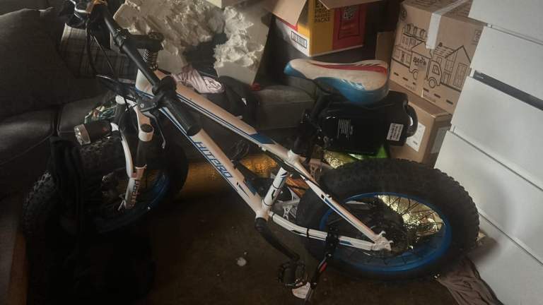 Meteor Fat Bike - White and Blue, Good Condition