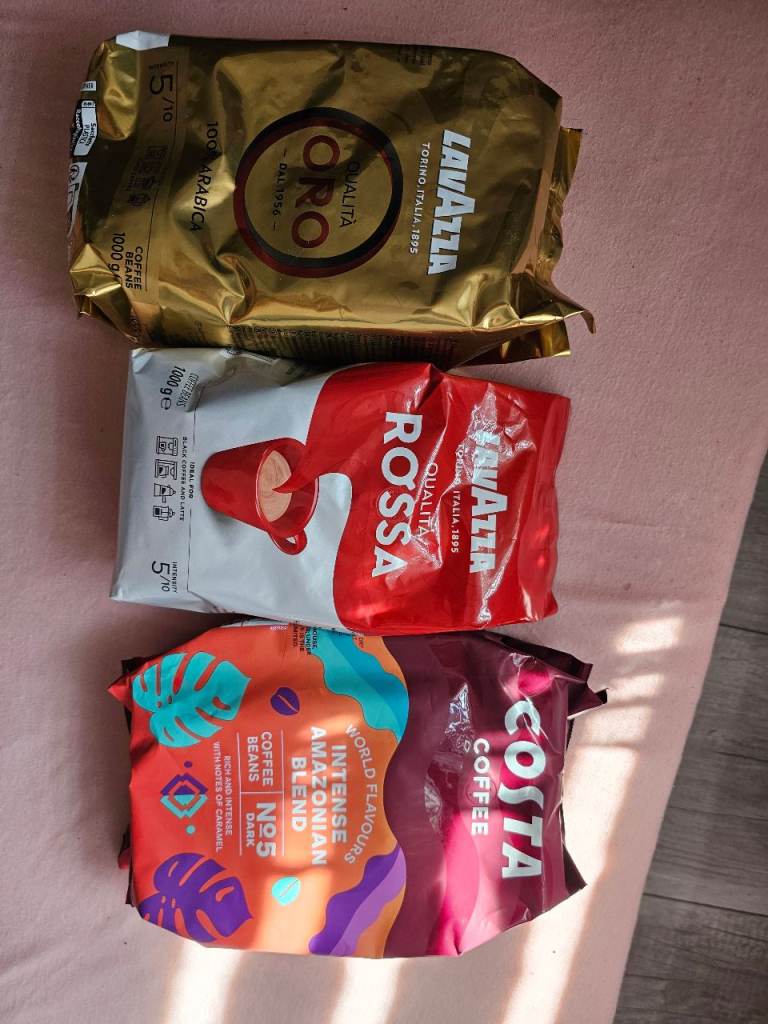 Lavazza & Costa Coffee Beans – Unopened Packs, New