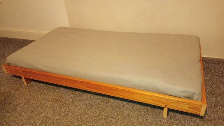 Wooden dog bed - large