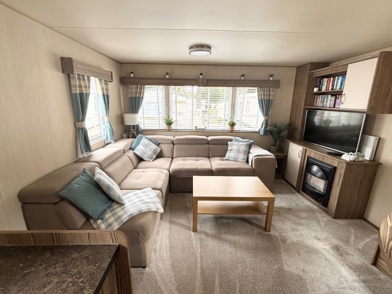 Static caravan at Haggerston castle. 