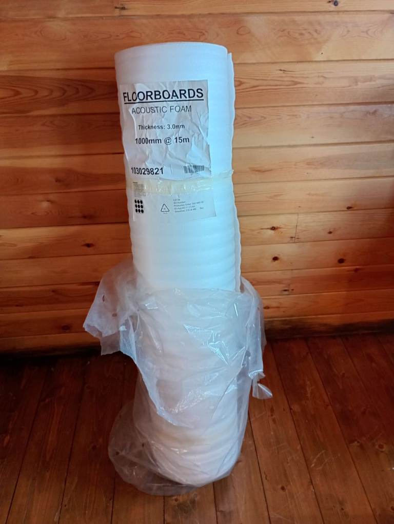 Acoustic Foam Underlay for Floorboards – 3mm Thick, 15m Roll