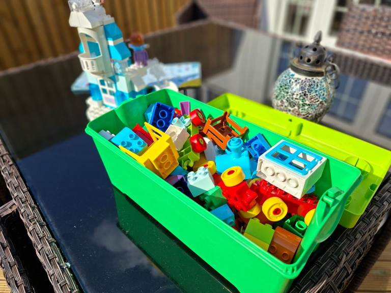 Peppa pig figures + vans; Skye paw patrol toy: Duplo; Crocodile dentist
