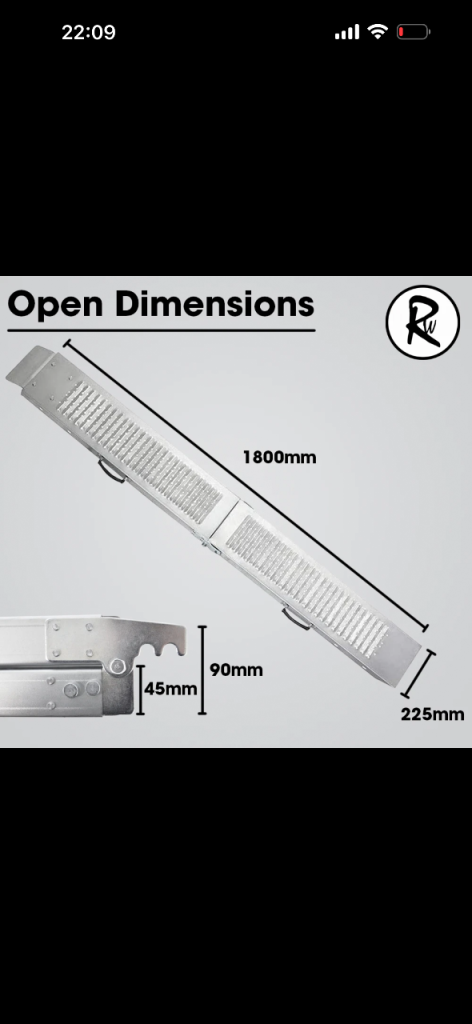 Folding steel loading ramp