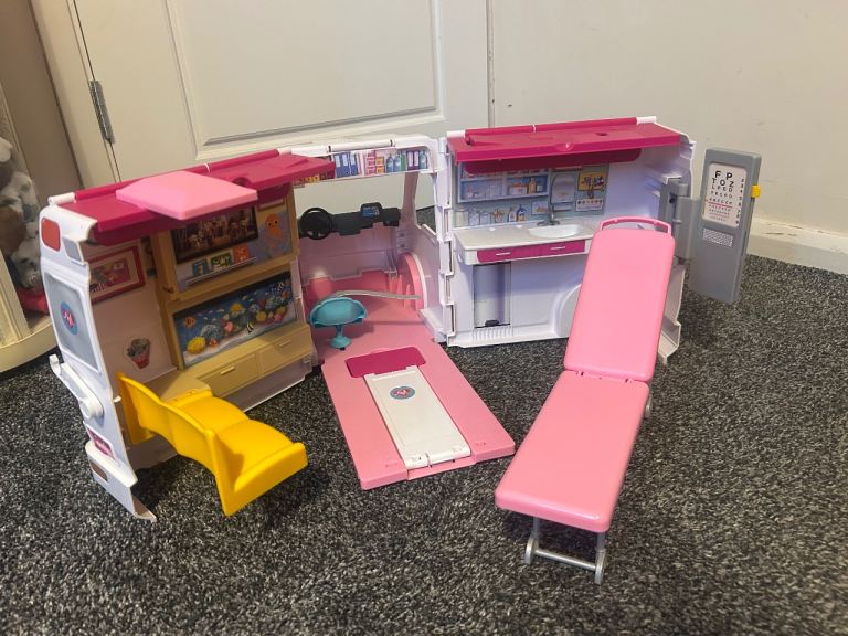image for Large collection of Barbies, accessories, car and ambulance 