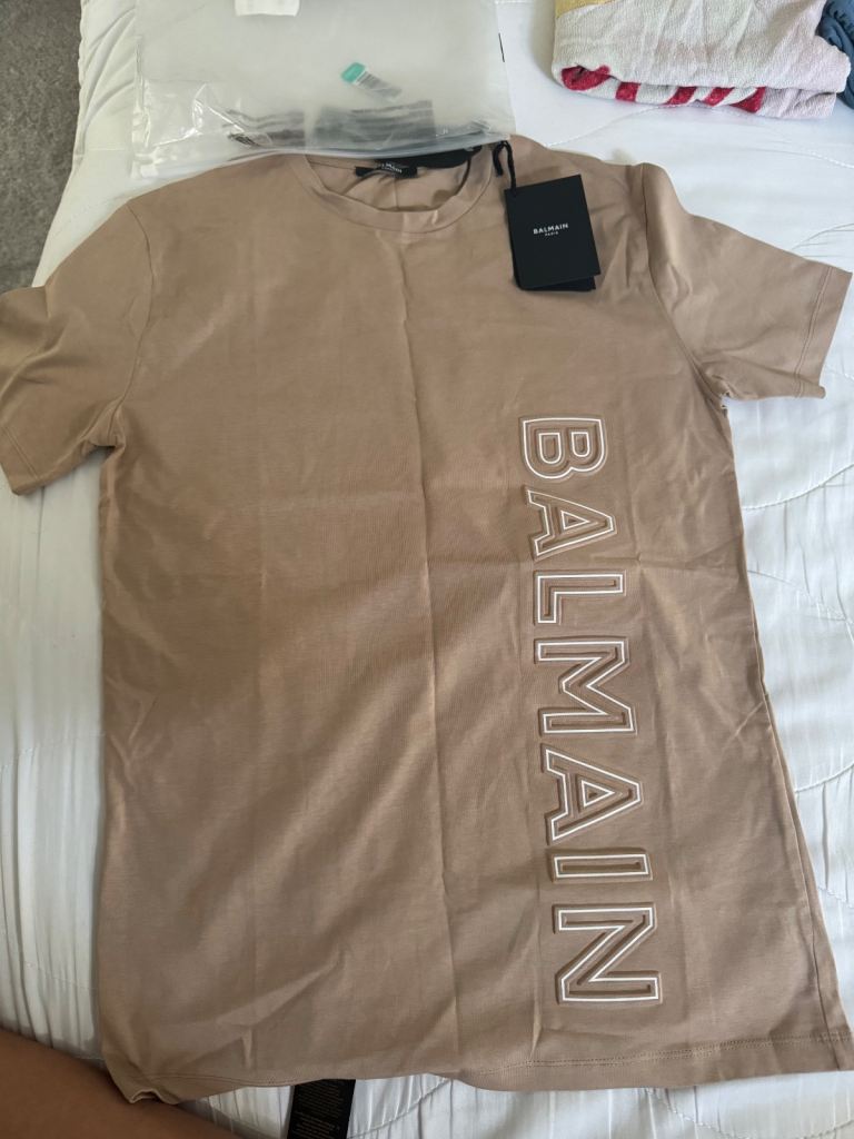NEW Balmain beige t-shirt - size S
