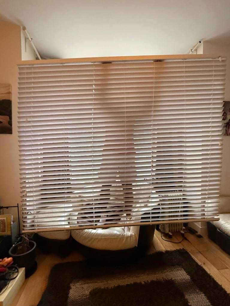 Brand New White Wooden Venetian Blinds - Set of 3
