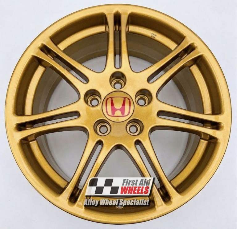 R202GL Swap HONDA CIVIC TYPE R EP3 4X 17'' GENUINE GLOSS MOTORSPORT GOLD ALLOY WHEELS