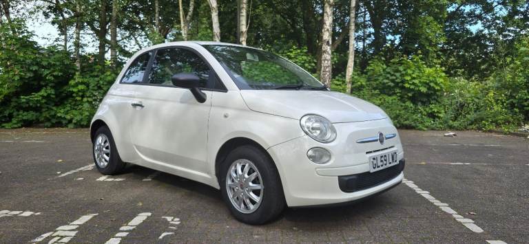 2009 Fiat 500 1.2 Pop Manual. White (£35 year tax)