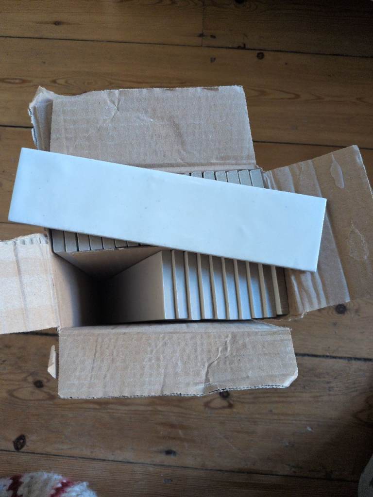 New White Ceramic Zellica Tiles - Boxed