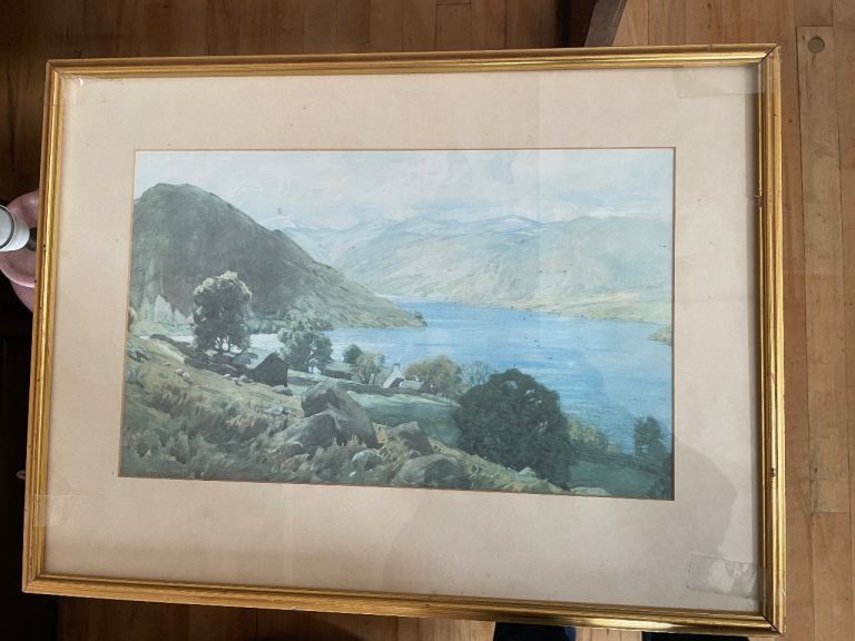 Large A Heaton Cooper print. Glazed in nice frame 