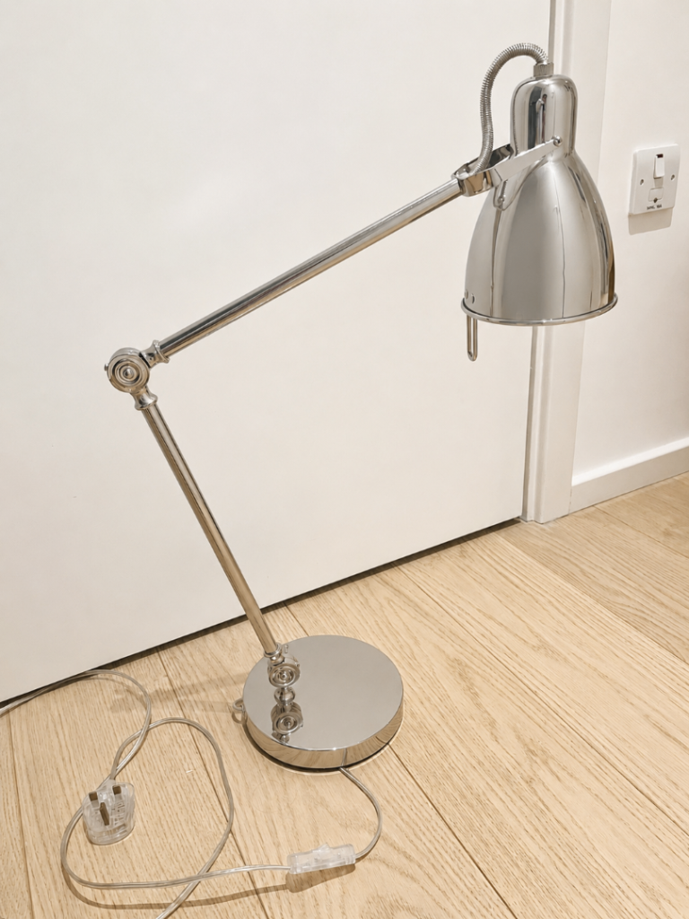 West Elm Chrome Industrial Desk Lamp