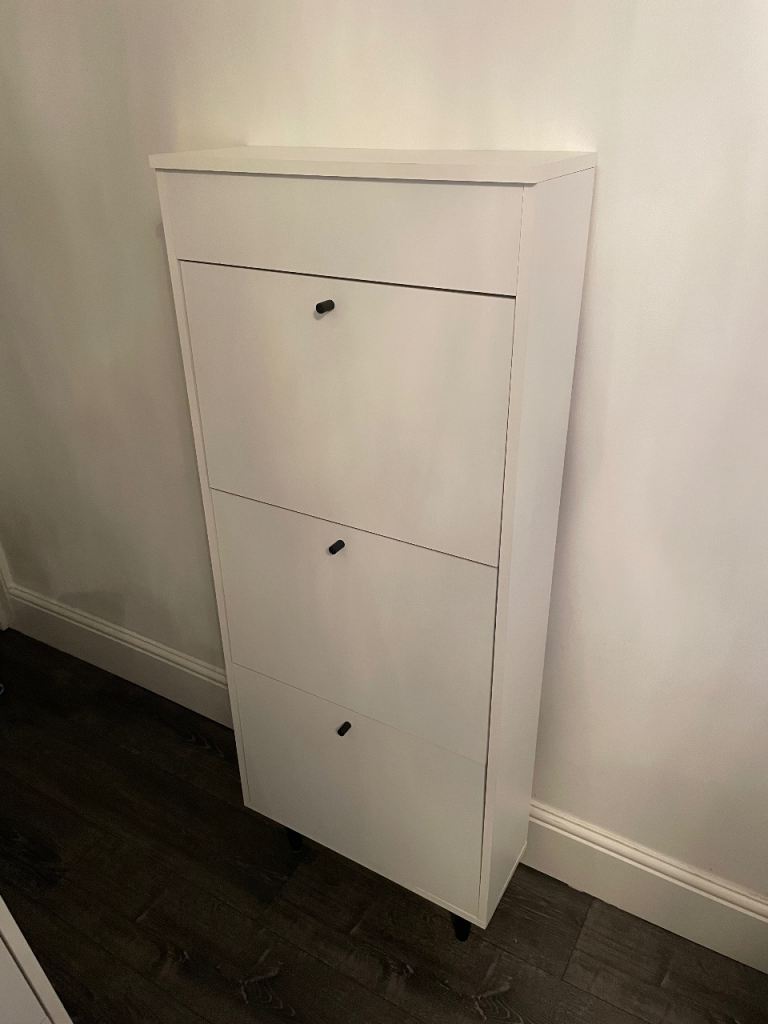 White Shoe Cabinet - Hardly Ever Used