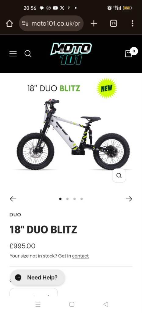 Duo blitz 18 inch not revvi brand new 