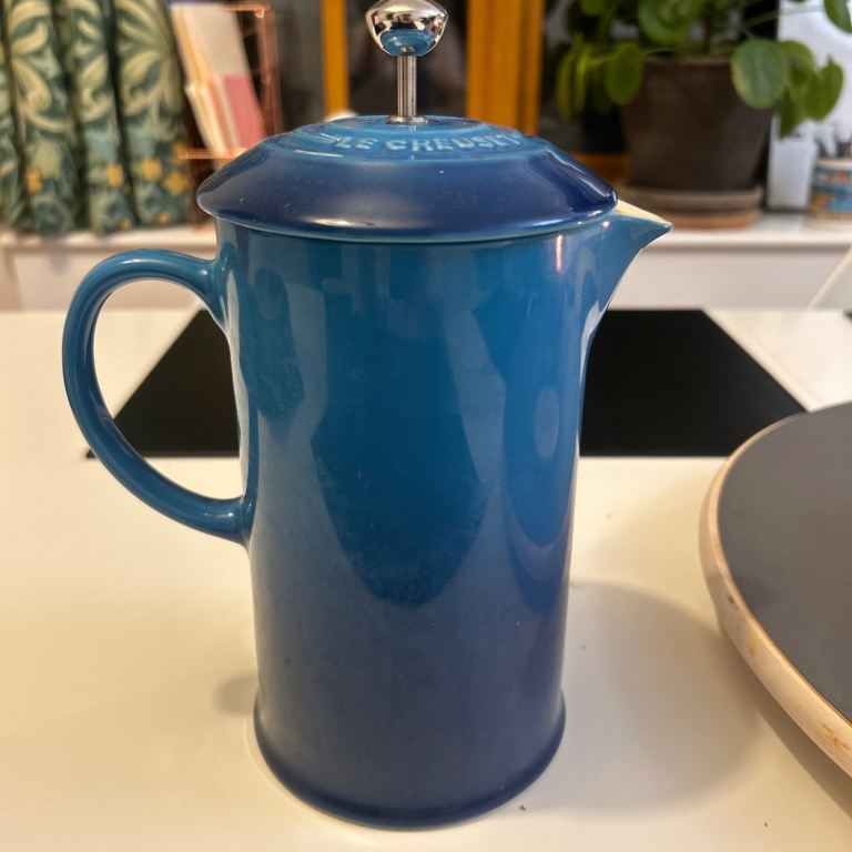 Le Creuset Blue Ceramic Cafetiere – Good Condition