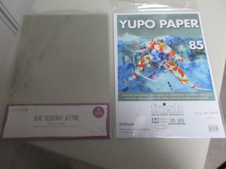 Job Lot Of Acetate Sheets & Yupo Paper BRAND NEW