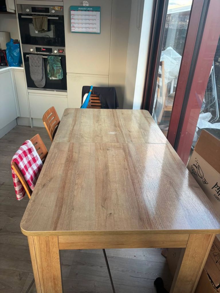 Extendable Wooden Dining Table – Good Condition
