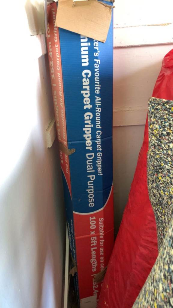 Carpet underlay and grippers for sale!