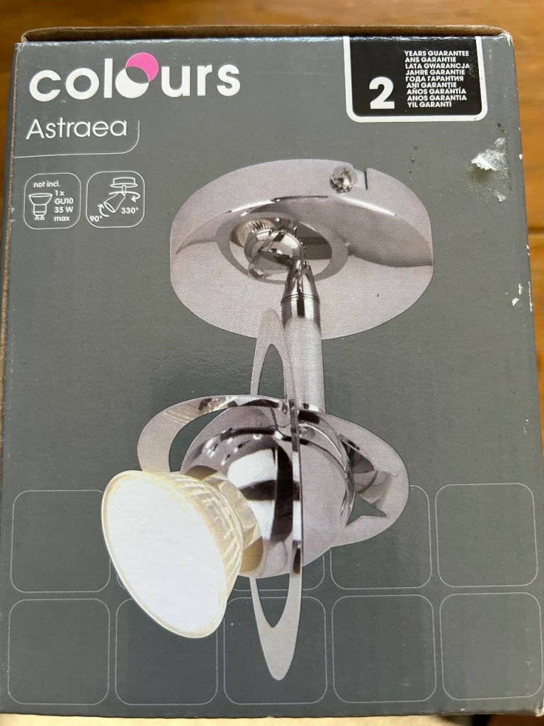 B&Q Colours Astraea light fitting NEW