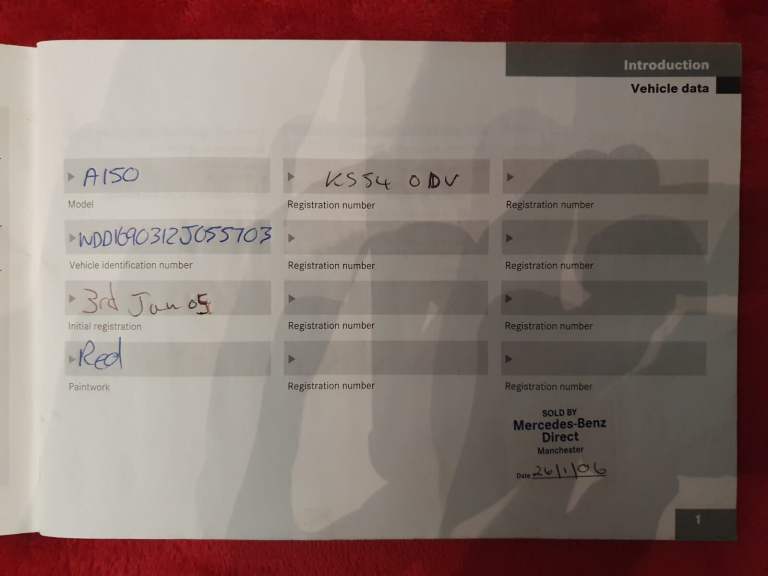 FULL Service History + MOT - 31/10/2026. 2005 Mercedes-Benz A150 Classic SE 1.5 Petrol Manual 5 door